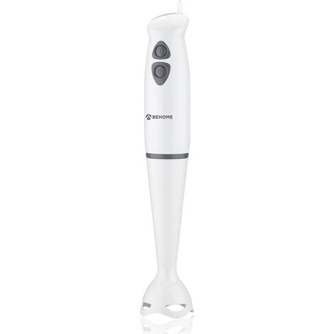 BEHOME Frullatore a immersione 250 Watt  Minipimer a immersione con lama in acciaio e gambo lavabile  Mixer cucina con velocità regolabile (1/5)