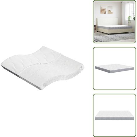 The Living Store Matelas à ressorts ensachés moyen 200x200 cm - Matelas À Ressorts Ensachés - Matelas Confortable - Matelas Double - Literie - Sommier (1/5)