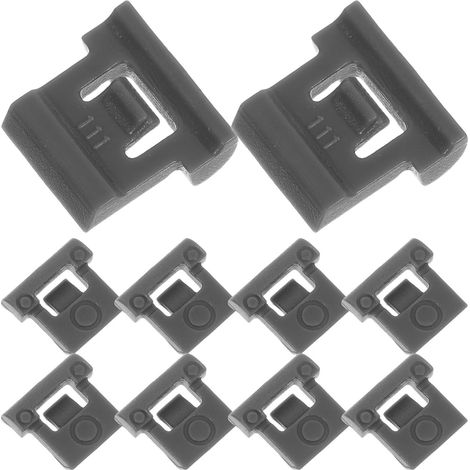 Healeved Lot de 10 limiteurs d'angle charnière en aluminium et plastique noir pour portes