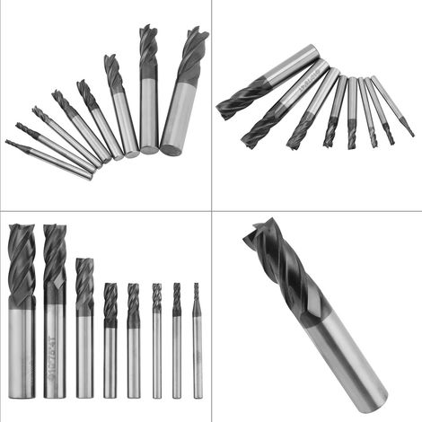 Kit de fraises en carbure à 4 dents, 2-12 mm, en acier au tungstène. (1/5)