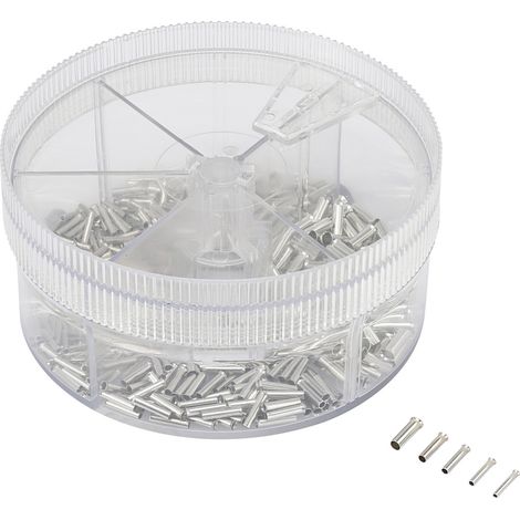 TRU COMPONENTS 739773 Aderendhülsen-Sortiment 0.5 mm², 0.75 mm², 1 mm², 1.5 mm², 2.5 mm² Unisoliert