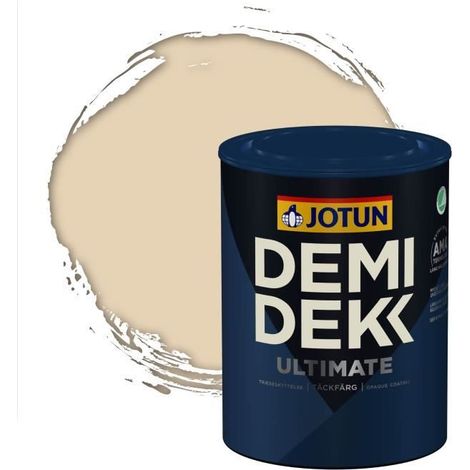 JOTUN - Peinture Bois, Lasure Opaque pour Extérieur et Intérieur Satinée - DEMI DEKK ULTIMATE - RAL 1015 - Ivoire Clair - 0,75L (1/2)