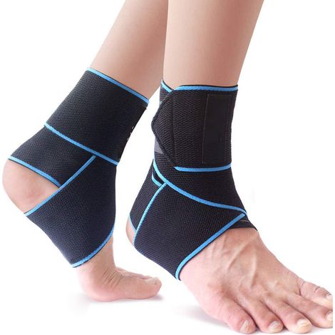 1 Support de cheville, ajustable, silicone ondulé, bande adhésive, sport, homme et femme (1/5)