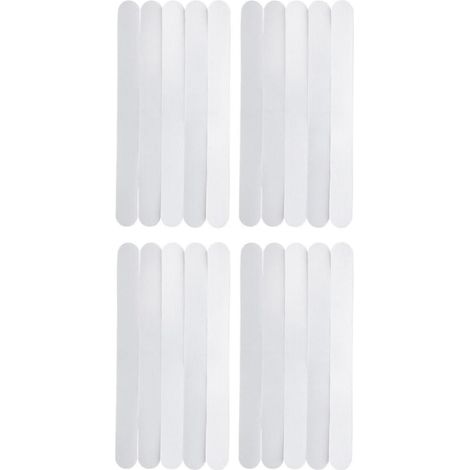 Set mit 4 weißen, rutschfesten PVC-Klebebändern, wasserfest und rückstandsfrei entfernbar, für rutschige Badezimmeroberflächen (1/5)