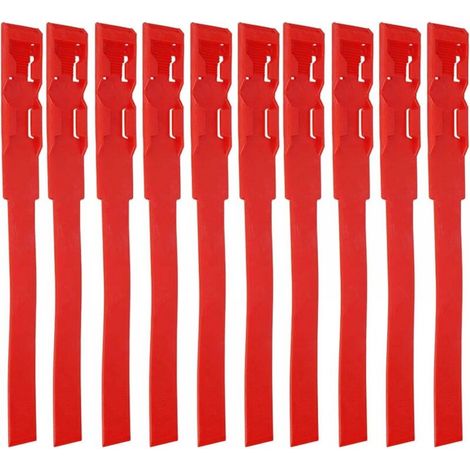 Bracelets d'identification pour vaches, 10 pièces, colliers d'identification pour bétail (rouge) (1/5)