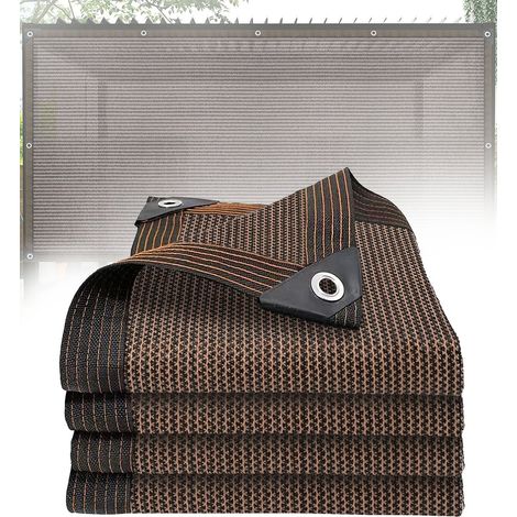 Tela de sombra de 2 x 3 m, parasol para coche, protección UV, cubierta para exteriores, marrón, tela, 3 m, protección UV, para jardín. (1/5)