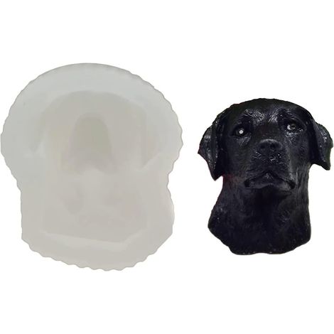 Moule En Silicone Labrador - Chien 3D Pour Pâtisserie Sucrée Et Salée - Fabrication De Savons Bougies Et Résine - 6,9 X 6,5 X 3,8 Cm - 1 Pièce (1/5)