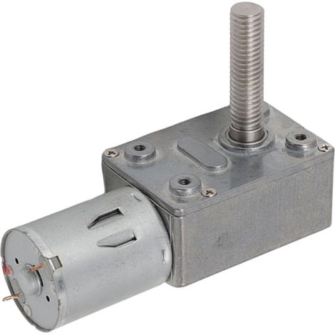 Gleichstrom-Getriebemotor, Mikro-Hochdrehmoment-Drehzahlreduzierungsturbine, elektrisches selbsthemmendes reversibles Schneckengetriebe, 12 V, M8x33 mm Welle, 150 U/min (1/5)