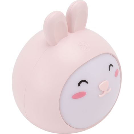 Lampe de chevet lapin mignon pour enfants, veilleuse USB rechargeable, gradation sans paliers, 3 modes d'éclairage, rose, idéale chambre bébé et bureau (1/5)