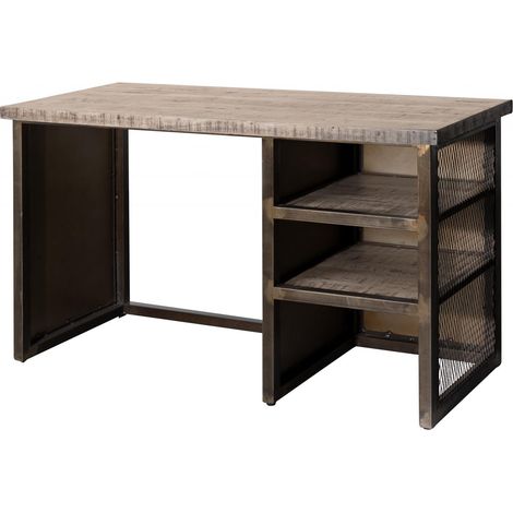 scrivania in legno di Mango 122x52x76 marrone laccato HEAVY INDUSTRY 257