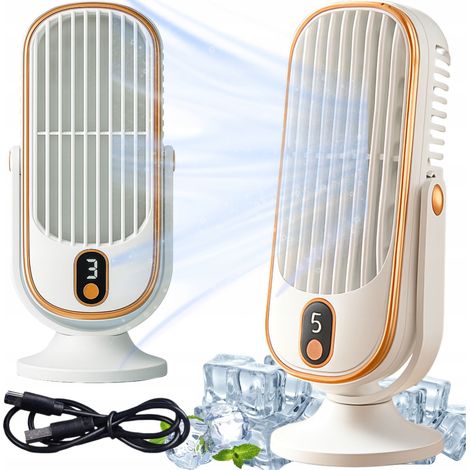 Ventilador de escritorio/ventilador de pie con 5 velocidades, potente batería USB de 4000 mAh. (1/5)