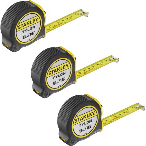 Stanley 0-30-696 5M Tape Measure 5 Meter 16ft Tylon Pack of 3 STA130696 1-30-696 (1/5)