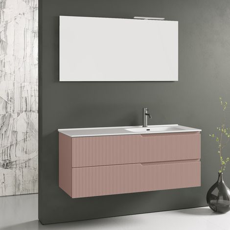 Composizione vasca DX 4 pezzi ZIP rosa cipria (1/5)