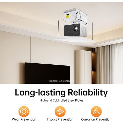 Ascenseur pour projecteur, ascenseur motorisé, support de plafond de 1 m, jusqu'à 10 kg, pour écoles, salles de conférence, studios