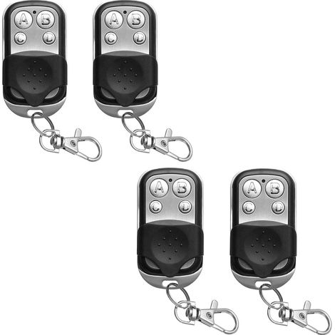 Télécommande métallique 4 boutons 433 MHz pour porte de garage, émetteur portatif universel, compatible avec la plupart des ouvre-portes et véhicules