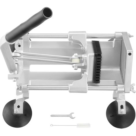 Mophorn Kommerzieller Gemüseschneider von , 1/4" Obstschneider, Edelstahl und Aluminiumlegierung, manueller Schneider mit rutschfesten Füßen für Radieschen, Zwiebeln, Kartoffeln, Zitronen