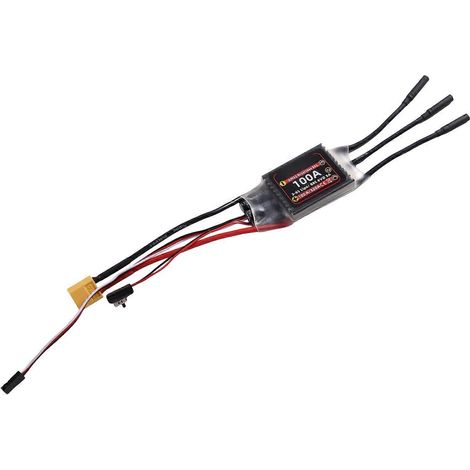 Contrôleur de vitesse électronique (ESC) AM32 100 A pour moteur brushless 3532/3542 avec connecteur Power XT60 et prise banane 4 mm. (1/5)
