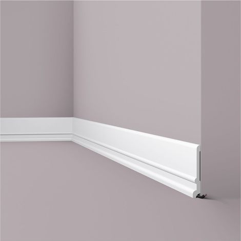 Zócalo NMC FD21 WALLSTYL Noel Marquet Moldura decorativa diseño moderno blanco 2 m (1/5)