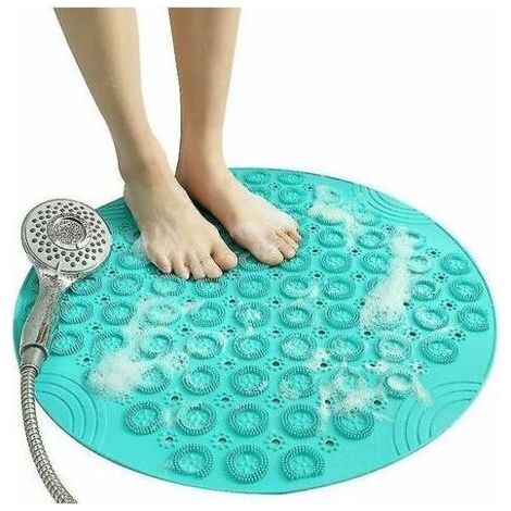 Rutschfeste Badematte, runde Duschmatte aus Kunststoff, Massagekissen (1/3)
