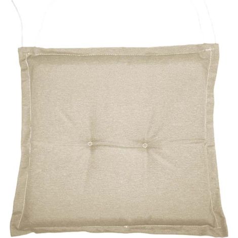 GARDENIA Cuscino per sedia, con volant, 40x40xh.5 cm, ecru