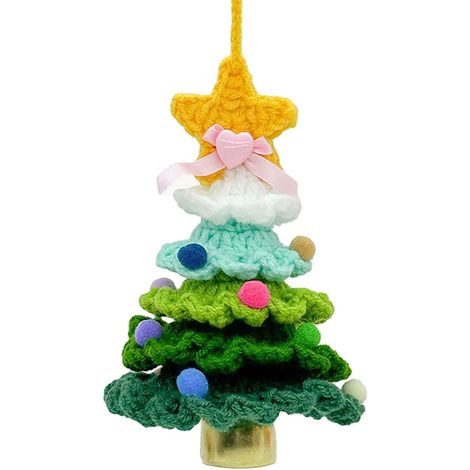 Árboles de Navidad tejidos a crochet con degradados, ideales como regalo para amigos, familiares y seres queridos adornos florales y vegetales hechos a mano, ideales para el hogar, la oficina y el coc