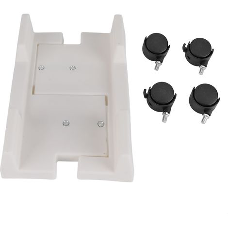 Support de rangement pour boîtier PC avec frein et support amovible (Blanc)