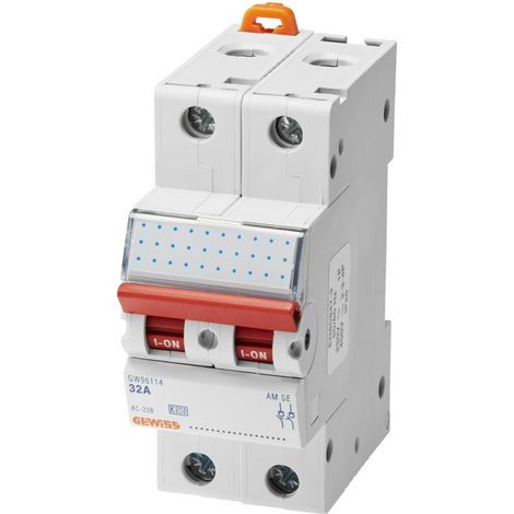 Interruptor-seccionador gewiss - 2p 32a 415v 2 mÓdulos gw96114