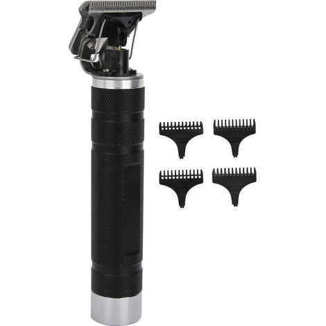 Tondeuse à cheveux électrique professionnelle, recharge rapide, lame anti-rouille, coupe précise pour salon et barbier, usage homme et femme, couleur noire, charge USB (1/5)