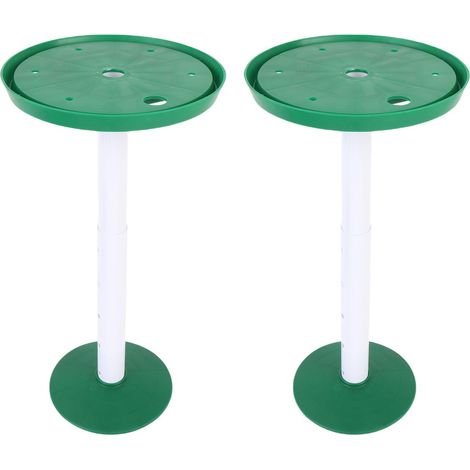 Lot 2 inserts jardinière réglables hauteur pour grands pots, rehausseurs plantes coniques hauts, inserts levage plantes portables pour grands pots fleurs intérieur extérieur (GREEN) (1/5)