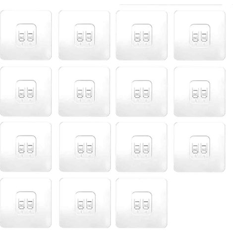 Set mit 15 Ersatz-Klebehaken für Duschablagen, kein Bohren erforderlich, stabile, transparente Seifenschale, Ablage für Bad und Küche (1/5)