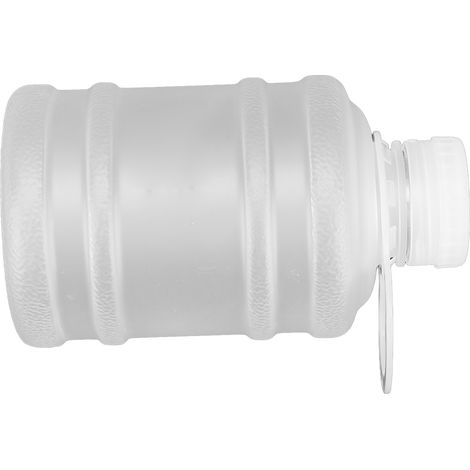 Tragbare Sport-Trinkflasche mit großem Fassungsvermögen (650 ml) aus mattiertem Kunststoff, mit Griff, weiß. (1/4)