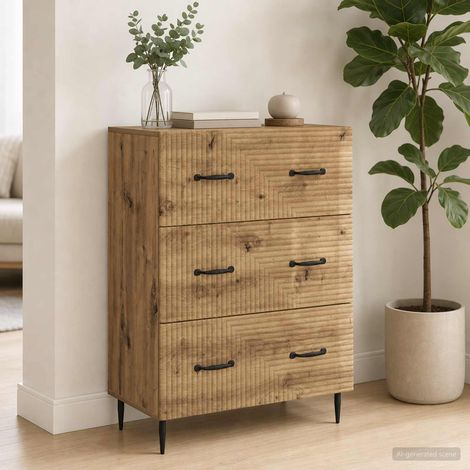 vidaXL Armoire à tiroirs 66 x 34,5 x 89,5 cm Bois d'ingénierie (1/5)