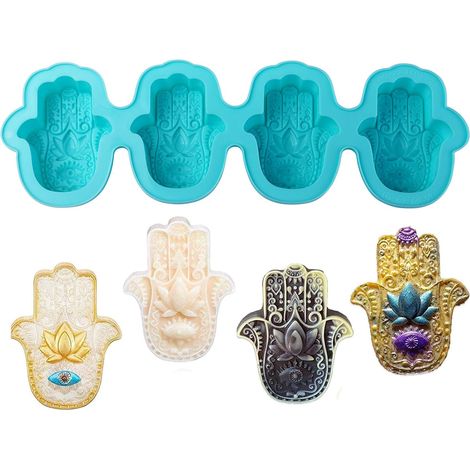 Moule En Silicone - Main De Fatima - Pour Résine Époxy Chocolat Savon Bougie Cire - 1 Pièce (1/5)