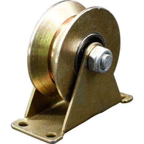 4 pièces roues pour portail coulissant, rainure en U, acier galvanisé, 50 mm, charge 200 kg, pour clôture industrielle et porte roulante (1/5)