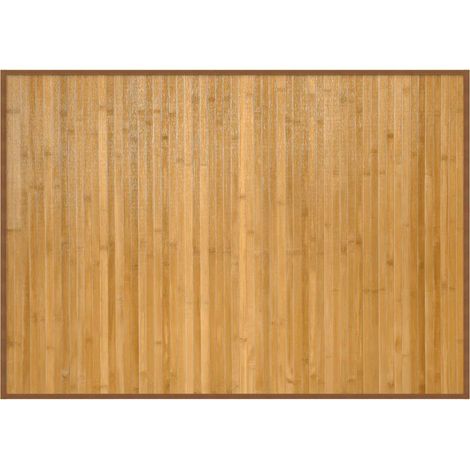Tapis rectangulaire naturel 70x100 cm bambou (1/5)