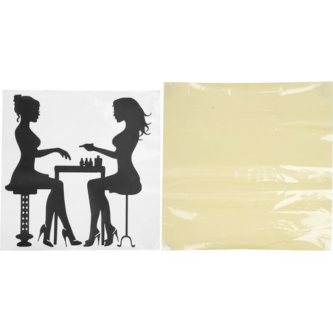 Autocollant mural pour salon de manucure, déco sticker art ongles, vitrine boutique, ornement manucure, adhésif paroi, design studio (1/5)