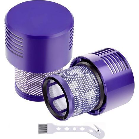 Lot de 2 brosses de rechange lavables et réutilisables pour aspirateur Dyson V10 Series SV12 avec brosse motorisée et suceur (1/5)