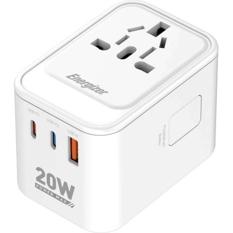 PRESA DA VIAGGIO INTERNAZ.PD20W 2 USB C 1 X USB A TRAVEL PLUG