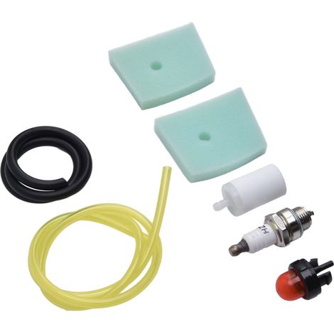 Kit de filtre à air, tube essence et bougie d'allumage pour débroussailleuse Husqvarna 123C 325C (bougie protégée par bulles) (1/5)