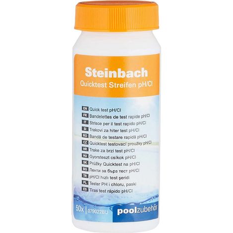 STEINBACH Quicktest Streifen für pH-Wert und freies Chlor, 50 Stk