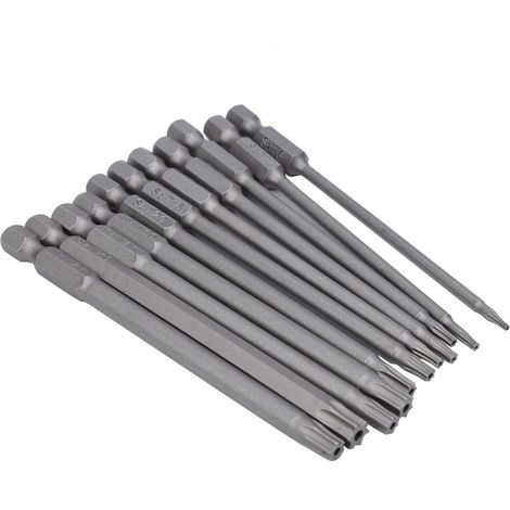 Jeu de 11 embouts tournevis creux pentalobe 75mm pour perceuse électrique, accessoires de vissage. (1/5)