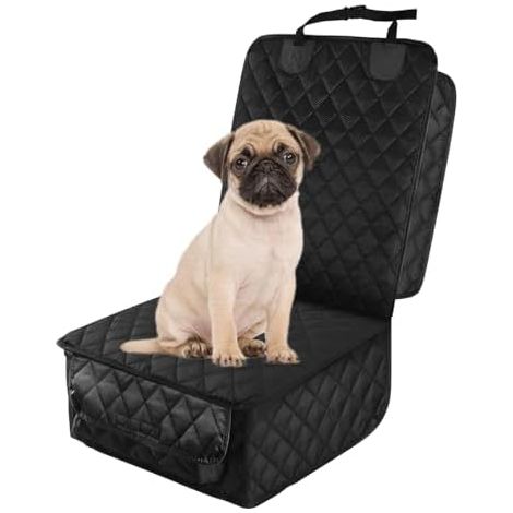 Housse Siège Avant Voiture pour Chiens – Résistant Rayures Protecteur Animaux Voitures Camions Noir (1/5)