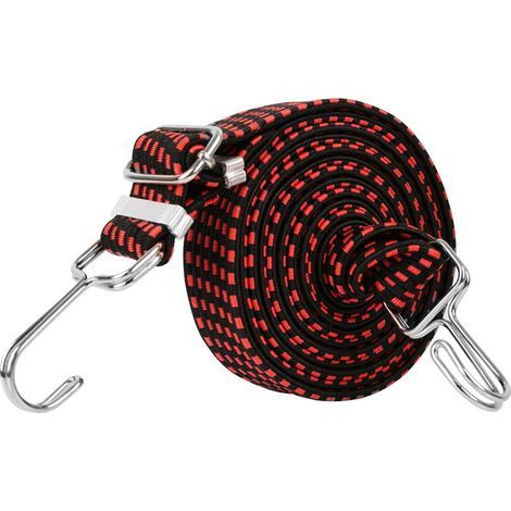 Universelles elastisches Bungee-Seil mit extra starken Haken, Gepäckaufhängegurte – Rot, 3M (1/5)