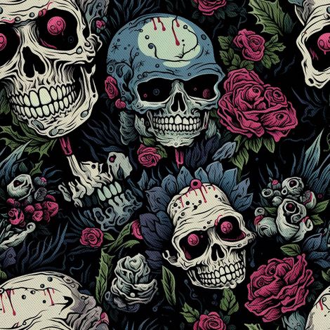 Tela decorativa para exteriores Oxford - Motivo de calavera I DX4839 (1/5)