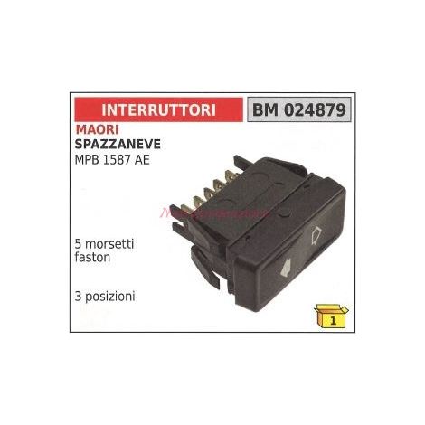 Interruttore MAORI motore spazzaneve MPB 1587 AE 5 morsetti faston 024879