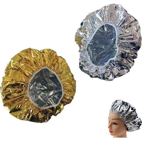 4-teiliges Set mit beheizbarer Haarkappe, Aluminium, elastisch, Haarpflege, für kurzes und langes Haar (1/5)