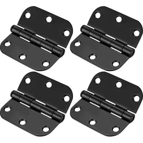 bisagras de puerta resistentes, bisagras negras para puertas plegables, bisagras para puertas plegables, 8,88,80,22 cm (1/5)
