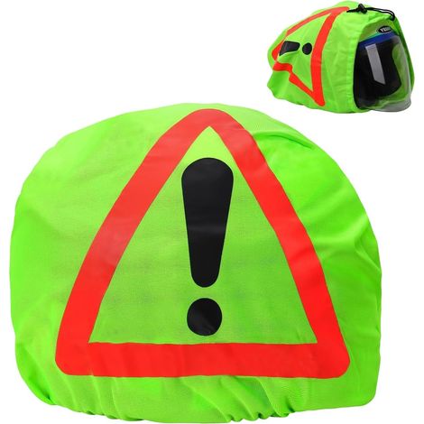 Triangle de Signalisation pour Casque de Moto, Triangle d'avertissement de Moto, Housse de Casque pour Triangle de Signalisation, Sac de Casque pour la Sécurité en Cas d'accident (1/5)