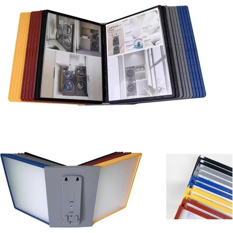 Porte Document Mural a4,20 Tableaux d'Affichage a4,Porte-Documents Muraux Multicolores, Adaptés Aux Salles d'Exposition, Restaurants,Bureaux, Etc., Idéal Pour Diverses Exigences De Présentation. (1/5)