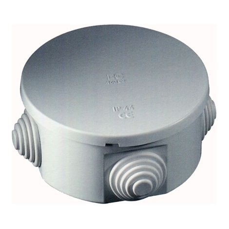 Scatola Cassetta di Derivazione tenuta Stagna  IP44 D.80 X 40 per esterno tonda